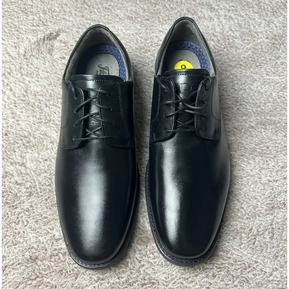Florsheim Men's Black Leather Oxford Dress Shoes Round Toe Flexsole 9 NWOB